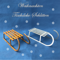 Weihnachten - Tischdeko Schlitten aus Cortenstahl oder Edelstahl