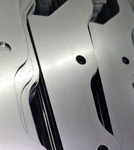 Laserschneiden von Stahl mit Trumpf Lasermaschine eines Adapters für einen Autositz