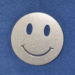 Einkaufswagenchip Smiley aus Edelstahl V2A