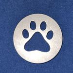 Einkaufswagenchip Katze, Katzenpfote aus 2mm Edelstahl V2A