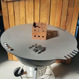 Grillplatte für Weber Grill, Aufsatz mit 3 Steckhaltern
