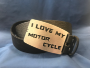 I LOVE MY MOTORCYCLE Gürtelschnalle, Gürtelschließe, Buckle, Wechselgürtelschnalle