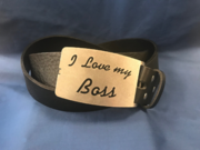 I LOVE MY BOSS Gürtelschnalle, Gürtelschließe, Buckle, Wechselgürtelschnalle
