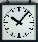 Außenuhr quadratisch 379 Zifferblatt 13: Stunden- und Minutenbalken